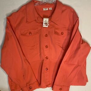 Cato Women's Bold Orange Jean Jacket